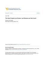 The West Virginia Law Review- Law Reviews and the Courts