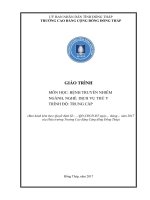 Giáo trình Bệnh truyền nhiễm (Nghề: Dịch vụ thú y - Trung cấp) - Trường Cao đẳng Cộng đồng Đồng Tháp