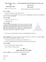 Đề thi chọn học sinh giỏi cấp tỉnh môn Toán lớp 12 năm 2019-2020 có đáp án - Sở GD&ĐT Quảng Bình