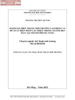 Đánh giá hiện trạng môi trường lao động và đề xuất biện pháp cải thiện trong ngành dệt may tại thành phố đà nẵng (tt) 