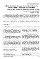 Bước đầu nhận xét tác dụng điều trị rối loạn lipid máu của viên nang PT Powertrim trên lâm sàng