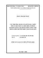 CÁC PHƯƠNG PHÁP GẦN ĐÚNG DỰA TRÊN TỐI ƯU BÀY ĐÀN VÀ TIẾN HÓA VI PHÂN GIẢI BÀI TOÁN LẬP LỊCH LUỒNG CÔNG VIỆC TRONG MÔI TRƯỜNG ĐIỆN TOÁN ĐÁM MÂY (tt(