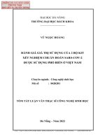 Đánh giá giá trị sử dụng của 2 bộ kit xét nghiệm chẩn đoán SARS cov 2 được sử dụng phổ biến ở việt nam (tt) 
