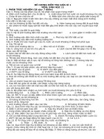 Đề cương ôn tập giữa học kì 1 môn sinh học 11 trường THPT lương ngọc quyến năm 2021   2022 