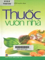 Bào chế thuốc vườn nhà: Phần 1