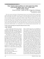 Tình trạng dinh dưỡng và thói quen ăn uống của người bệnh ung thư tuyến giáp trước phẫu thuật