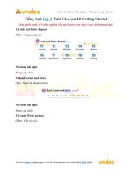 tieng anh lop 3 unit 0 lesson 10 getting started 