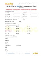 bai tap tieng anh lop 3 unit 2 our names sach global success 