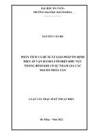 Phân tích và đề xuất giải pháp ổn định điện áp vận hành lưới điện khu vực thăng bình khi có sự tham gia các nguồn phân tán 