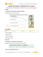 family and friends 3 workbook unit 1 lesson 6 