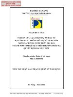 Nghiên cứu lựa chọn dự án đầu tư hạ tầng giao thông đô thị sử dụng vốn ngân sách nhà nước trên địa bàn thành phố tam kỳ dựa trên phương pháp ra quyết định đa mục tiêu (tt) 