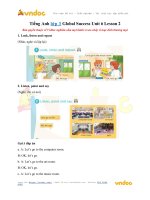 tieng anh lop 3 global success unit 6 lesson 2 