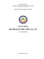 Giáo trình Kế hoạch thủ tiêu sự cố - Trường ĐH Công nghiệp Quảng Ninh