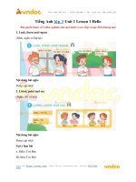 tieng anh lop 3 unit 1 lesson 1 hello 