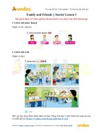 family and friends 3 starter lesson 1 