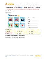 sach bai tap tieng anh lop 3 smart start unit 1 lesson 2 
