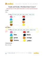 family and friends 3 workbook stater lesson 5 