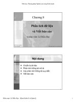 Chuong 8 Phan tich du lieu va viet bao cao  Thầy Lê Hiếu Học - Đại học bách khoa HN