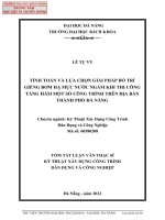 Tính toán và lựa chọn giải pháp bố trí giếng bơm hạ mực nước ngầm khi thi công tầng hầm một số công trình trên địa bàn thành phố đà nẵng (tt) 