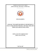 Giáo dục tích hợp tìm kiếm sự giúp đỡ khi có nguy cơ bị xâm hại tình dục cho học sinh lớp 4 thông qua môn kỹ năng sống 