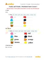 family and friends 3 workbook stater lesson 5 