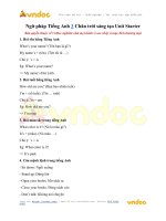ngu phap tieng anh 3 ctst unit starter 
