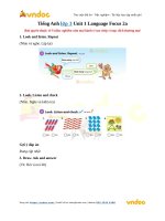 tieng anh lop 3 unit 1 language focus 2a 