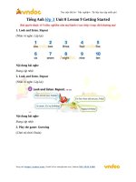 tieng anh lop 3 unit 0 lesson 9 getting started 