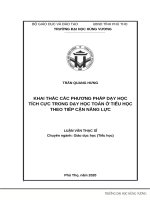 Khai thác các phương pháp dạy học toán ở tiểu học theo tiếp cận năng lực 