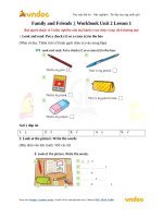 family and friends 3 workbook unit 2 lesson 1 