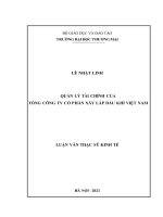 (Luận văn thạc sĩ TMU) quản lý tài chính của tổng công ty cổ phần xây lắp dầu khí việt nam 