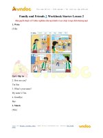 family and friends 3 workbook starter lesson 2 