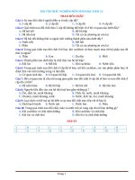 Bài tập trao đổi chất môn sinh lớp 8 có đáp án 
