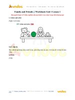 family and friends 3 workbook unit 1 lesson 1 