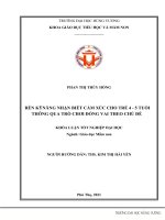 Kỹ năng nhận biết cảm xúc cho trẻ 4   5 tuổi thông qua trò chơi đóng vai theo chủ đề 