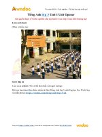 tieng anh lop 3 unit 1 unit opener 