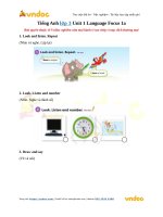 tieng anh lop 3 unit 1 language focus 1a 