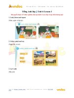 tieng anh lop 3 unit 6 lesson 1 