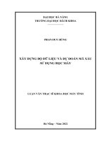 Xây dựng bộ dữ liệu và dự đoán mã xấu sử dụng học máy 