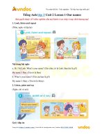 tieng anh lop 3 unit 2 lesson 1 our names 