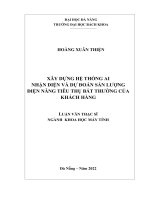 Xây dựng hệ thống AI nhận diện và dự đoán sản lượng điện năng tiêu thụ bất thường của khách hàng 