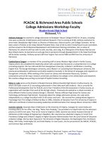 richmond area public school workshop - faculty bios