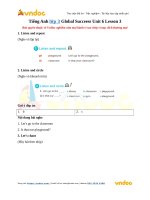 tieng anh lop 3 global succeess unit 6 lesson 3 