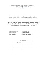 Mối quan hệ biện chứng giữa nhận thức và thực tiễn, vận dụng phân tích mối quan hệ giữa nhận thức và thực tiễn con đường quá độ lên chủ nghĩa xã hội ở việt nam  