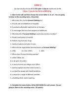 Bài tập luyện nghe môn tiếng anh lớp 9 