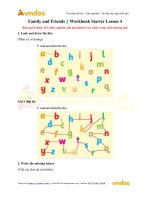 family and friends 3 workbook starter lesson 4 