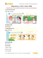 tieng anh lop 3 unit 1 lesson 1 hello 