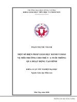 Một số biện pháp giáo dục hành vi bảo vệ môi trường cho trẻ 5  6 tuổi thông qua hoạt động tạo hình 