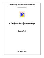 Ký hiệu vật liệu kim loại 