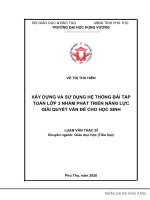 Xây dựng và sử dụng hệ thống bài tập toán lớp 3 nhằm phát triển năng lực giải quyết vấn đề cho học sinh 